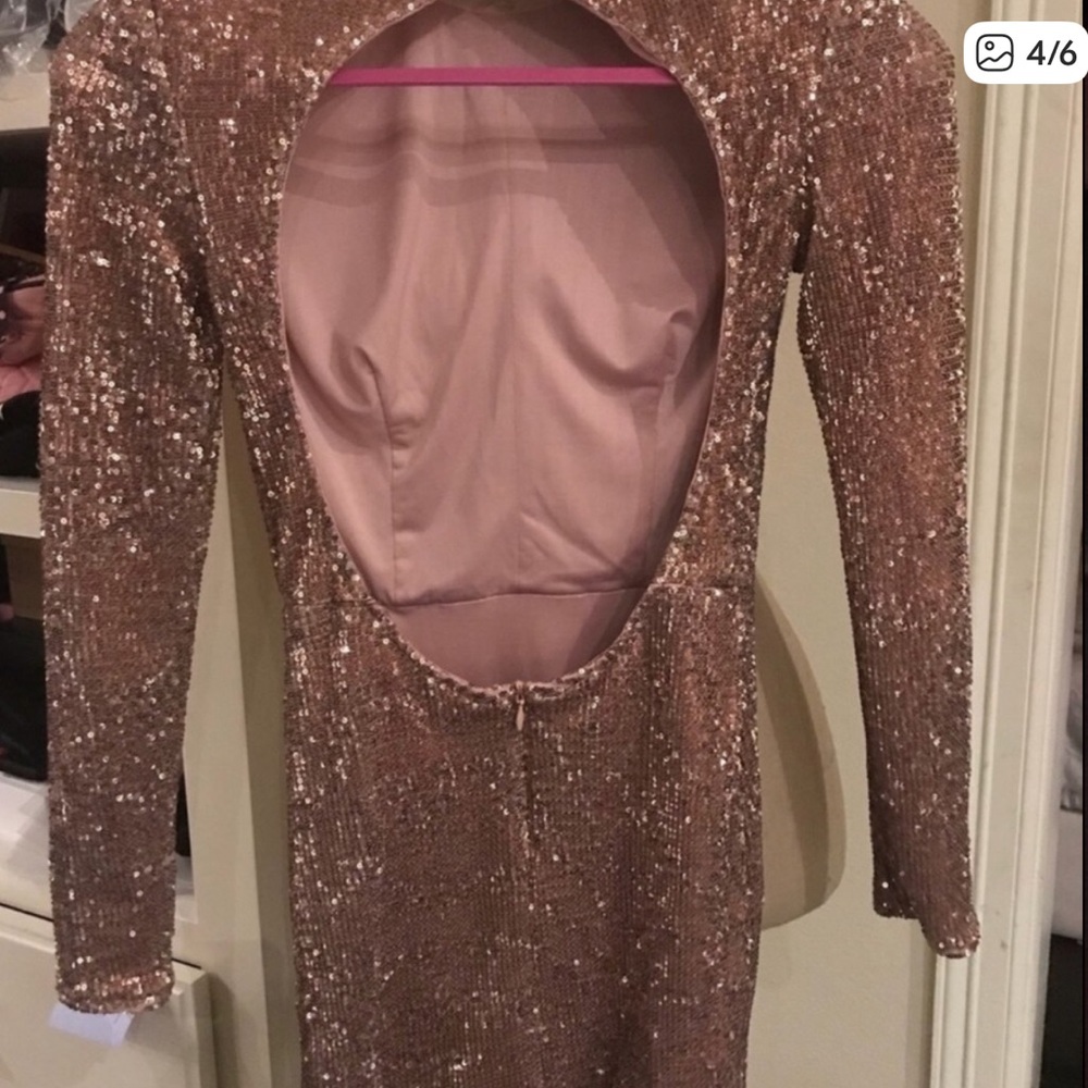 Abyss by Abby Pink mini sequin Dress - Picture 4 of 5